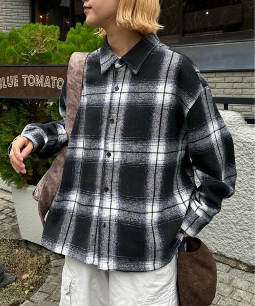 CIAOPANIC TYPY（チャオパニックティピー）の「【UNISEX】チェックネルシャツ/WEB限定カラーあり（シャツ/ブラウス・メンズ・ブラック/レッド/グリーン/ネイビー/ベージュ・LARGE/MEDIUM）」の7枚目の写真