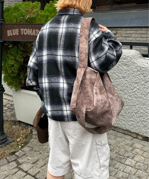 CIAOPANIC TYPY（チャオパニックティピー）の「【UNISEX】チェックネルシャツ/WEB限定カラーあり（シャツ/ブラウス・メンズ・ブラック/レッド/グリーン/ネイビー/ベージュ・LARGE/MEDIUM）」の9枚目の写真