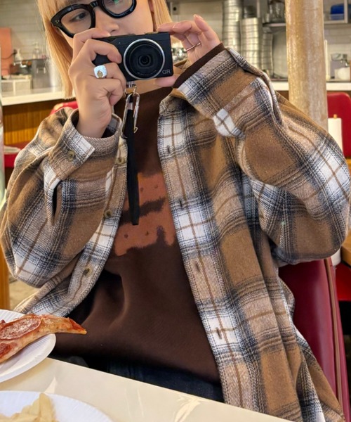 CIAOPANIC TYPY（チャオパニックティピー）の「【UNISEX】チェックネルシャツ/WEB限定カラーあり（シャツ/ブラウス・メンズ・ブラック/レッド/グリーン/ネイビー/ベージュ・LARGE/MEDIUM）」の12枚目の写真