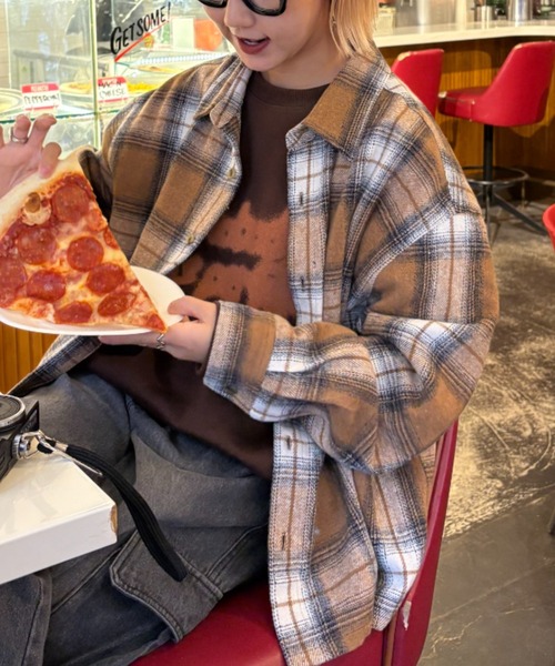 CIAOPANIC TYPY（チャオパニックティピー）の「【UNISEX】チェックネルシャツ/WEB限定カラーあり（シャツ/ブラウス・メンズ・ブラック/レッド/グリーン/ネイビー/ベージュ・LARGE/MEDIUM）」の13枚目の写真