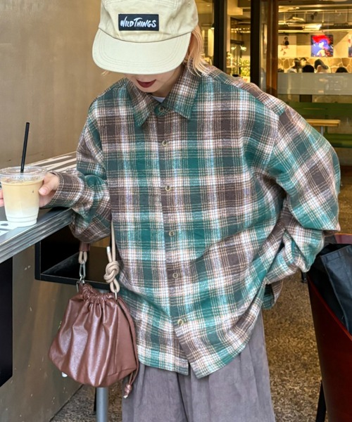 CIAOPANIC TYPY（チャオパニックティピー）の「【UNISEX】チェックネルシャツ/WEB限定カラーあり（シャツ/ブラウス・メンズ・ブラック/レッド/グリーン/ネイビー/ベージュ・LARGE/MEDIUM）」の20枚目の写真