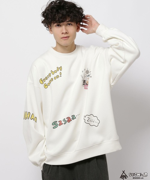 niko and（ニコアンド）の「【寿司パーティー】コラボ裏起毛クルー