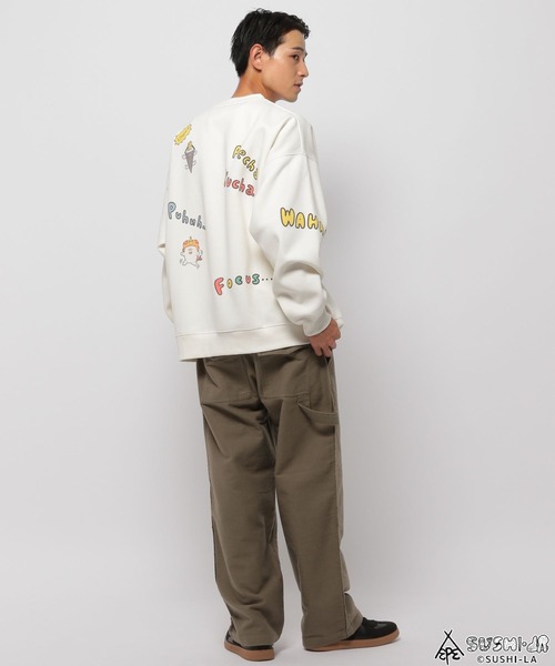 niko and...(ニコアンド)の「【寿司パーティー】コラボ裏起毛クルースウェット(スウェット・メンズ・グリーン/オフホワイト/ブラック・MEDIUM/LARGE)」の10枚目の写真