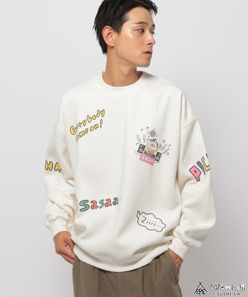 ⭕新品、未使用⭕スポーティーアンドリッチ☆ドジャースコラボスウェット セール】【寿司パーティー】コラボ裏起毛クルースウェット（スウェット