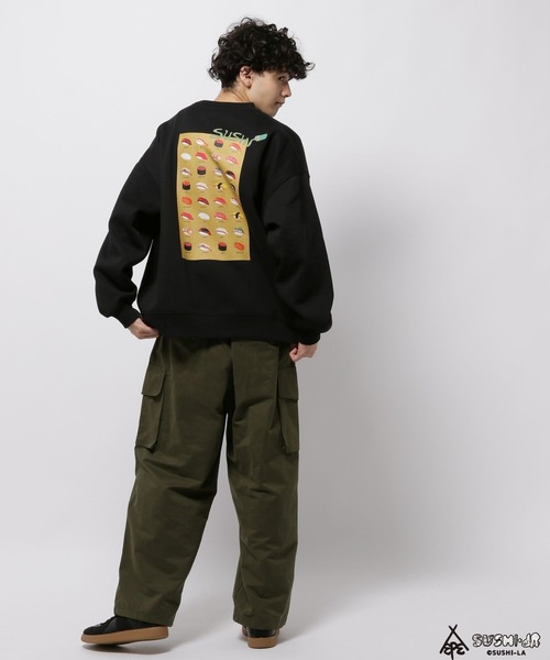 niko and...(ニコアンド)の「【寿司パーティー】コラボ裏起毛クルースウェット(スウェット・メンズ・グリーン/オフホワイト/ブラック・MEDIUM/LARGE)」の14枚目の写真
