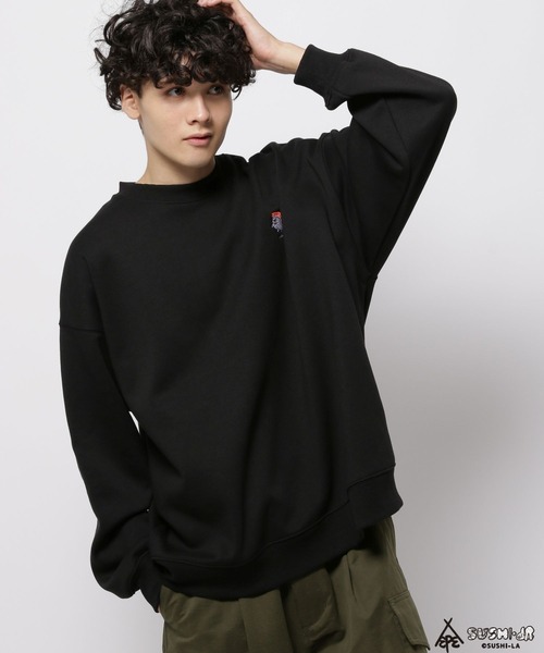 niko and...(ニコアンド)の「【寿司パーティー】コラボ裏起毛クルースウェット(スウェット・メンズ・グリーン/オフホワイト/ブラック・MEDIUM/LARGE)」の15枚目の写真