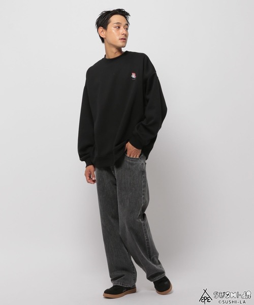 niko and...(ニコアンド)の「【寿司パーティー】コラボ裏起毛クルースウェット(スウェット・メンズ・グリーン/オフホワイト/ブラック・MEDIUM/LARGE)」の17枚目の写真