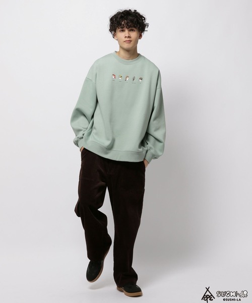 niko and...(ニコアンド)の「【寿司パーティー】コラボ裏起毛クルースウェット(スウェット・メンズ・グリーン/オフホワイト/ブラック・MEDIUM/LARGE)」の20枚目の写真