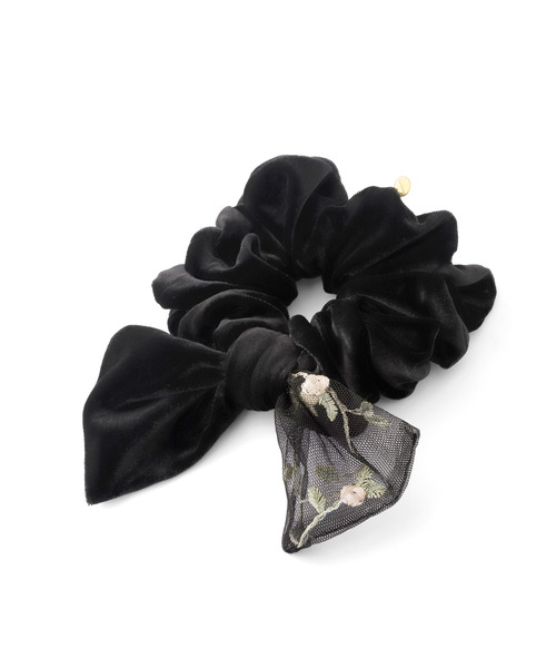 刺繍レース×ベロアリボンシュシュ（シュシュ）｜ANEMONE（アネモネ）の