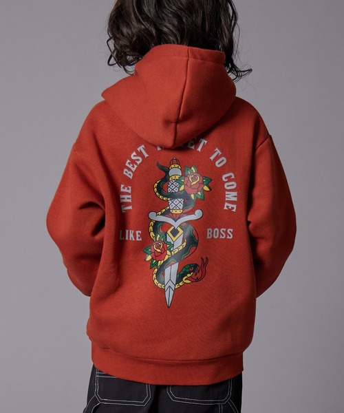 PAIRMANON STREET（ペアマノンストリート）の「【PAIRMANON STREET】裏起毛 マルチ グラフィック プリント パーカー（パーカー・キッズ・テラコッタ/レッド系その他/ベージュ系その他/ベージュ系その他2/グレー系その他2/グレー系その他3/ブルー系その他/グレー系その他/ブラック系その他2/ブラック系その他/ブラック系その他3/イエロー系その他・100/110/120/150/90/130/140/160）」の8枚目の写真