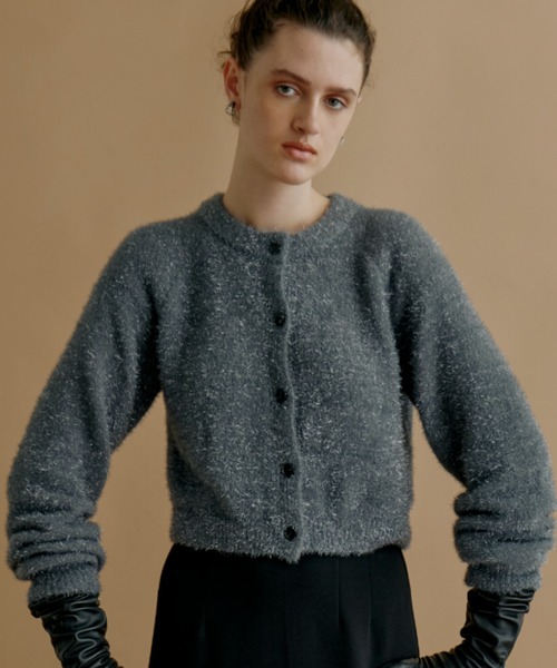 【kiehtova】GLITTER SHAGGY KNIT/グリッター シャギー カーデガン(カーディガン/ボレロ)|kiehtova(キエトヴァ)