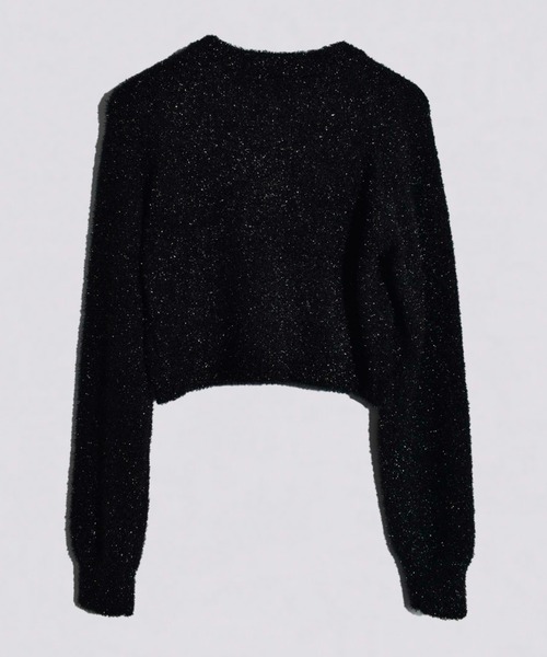 kiehtova】GLITTER SHAGGY KNIT/グリッター シャギー カーデガン