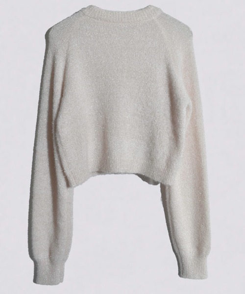 kiehtova（キエトヴァ）の「【kiehtova】GLITTER SHAGGY KNIT/グリッター シャギー カーデガン（カーディガン/ボレロ・レディース・ベージュ/グレー/ブラック/アイボリー・FREE）」の8枚目の写真