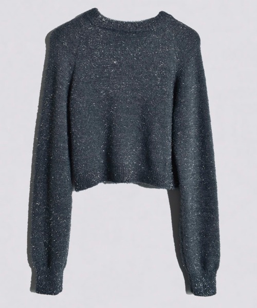 kiehtova（キエトヴァ）の「【kiehtova】GLITTER SHAGGY KNIT/グリッター シャギー カーデガン（カーディガン/ボレロ・レディース・ベージュ/グレー/ブラック/アイボリー・FREE）」の6枚目の写真