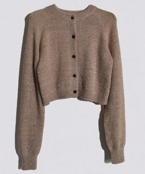 カーディガン 「kiehtova」GLITTER SHAGGY KNIT/グリッター シャギー カーデガン レディース kiehtova カーディガン 「kiehtova」GLITTER SHAGGY KNIT