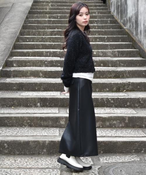 kiehtova（キエトヴァ）の「【kiehtova】GLITTER SHAGGY KNIT/グリッター シャギー カーデガン（カーディガン/ボレロ・レディース・ベージュ/グレー/ブラック/アイボリー・FREE）」の21枚目の写真