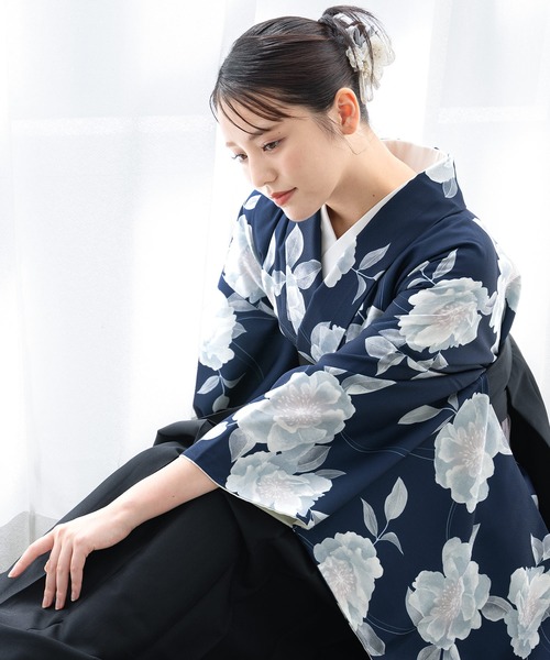 floroレディース袴4点セット （着物・襦袢・下帯・袴）（着物）｜SOUBIEN（ソウビエン）