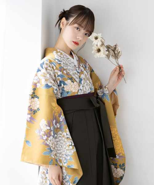 floroレディース袴4点セット （着物・襦袢・下帯・袴）（着物）｜SOUBIEN（ソウビエン）