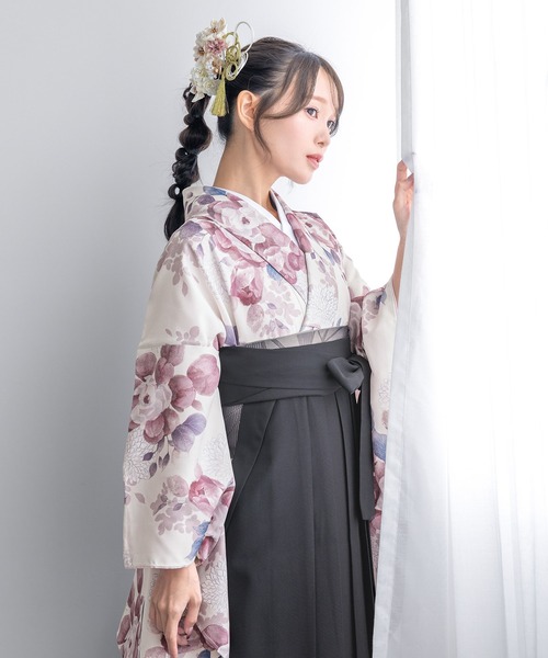 floroレディース袴4点セット （着物・襦袢・下帯・袴）（着物）｜SOUBIEN（ソウビエン）