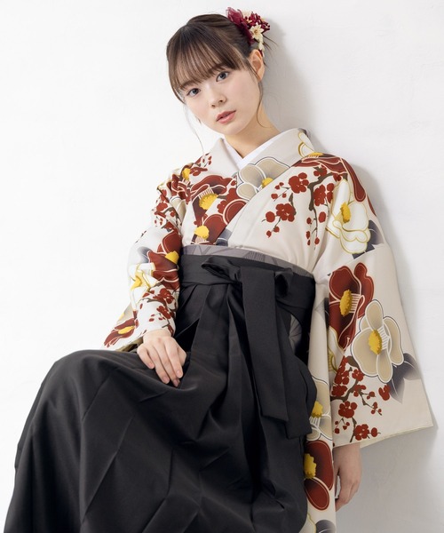 floroレディース袴4点セット （着物・襦袢・下帯・袴）（着物）｜SOUBIEN（ソウビエン）