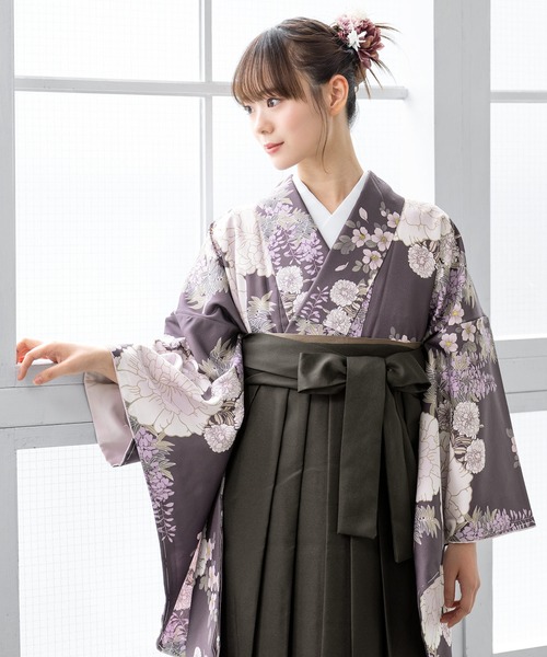 floroレディース袴4点セット （着物・襦袢・下帯・袴）（着物）｜SOUBIEN（ソウビエン）