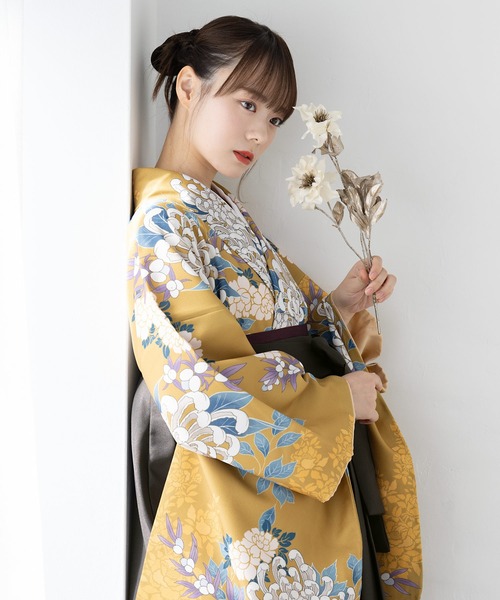 floroレディース袴4点セット （着物・襦袢・下帯・袴）（着物）｜SOUBIEN（ソウビエン）