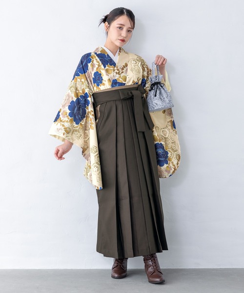 floroレディース袴4点セット （着物・襦袢・下帯・袴）（着物）｜SOUBIEN（ソウビエン）
