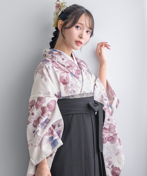 floroレディース袴4点セット （着物・襦袢・下帯・袴）（着物）｜SOUBIEN（ソウビエン）