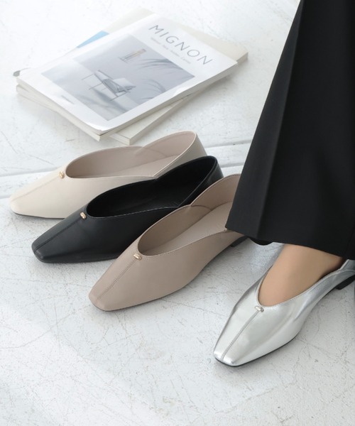 【美品】ing　バブーシュパンプス 楽天市場】イング ing パンプス バブーシュ2Way パンプス 本革