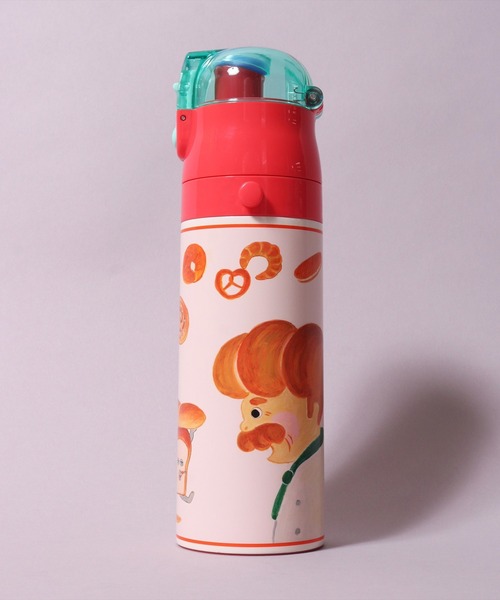 セール】(SK)超軽量 ワンプッシュ ステンレス ボトル[470ml]（水筒