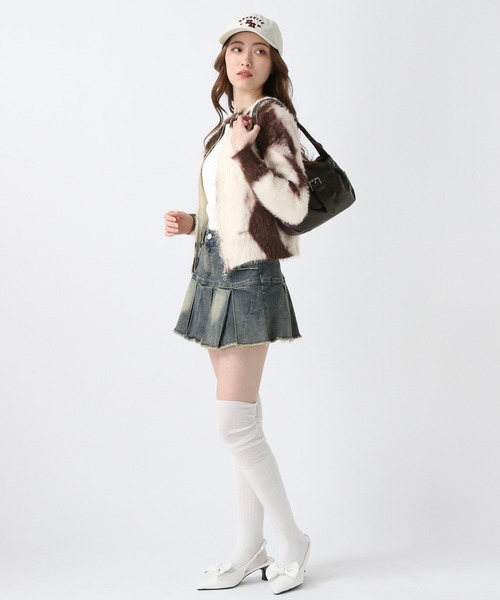 FOREVER 21(フォーエバー トゥエンティーワン)の「【2025SS】モヤパターンダブルジップカーデイガン(カーディガン/ボレロ・レディース・ベージュ/ナチュラル/ブルー・FREE)」の13枚目の写真