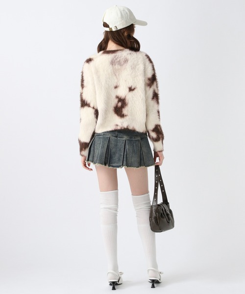 FOREVER 21(フォーエバー トゥエンティーワン)の「【2025SS】モヤパターンダブルジップカーデイガン(カーディガン/ボレロ・レディース・ベージュ/ナチュラル/ブルー・FREE)」の14枚目の写真