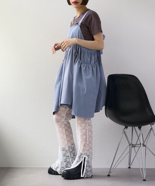 レースパンツセットアップ　ブラックSサイズ セットアップパンツドレス(ブラック)SR3-295BL-M | OTONA DRESS