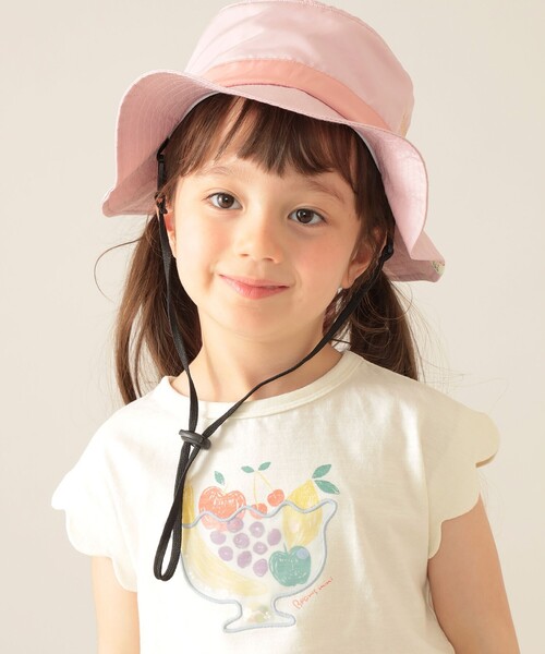 BEAMS mini（ビームスミニ）の「アドベンチャーハット 2025SS（52～54cm）（ハット・キッズ・ネイビー/ベージュ/ピンク・ONE SIZE）」の6枚目の写真