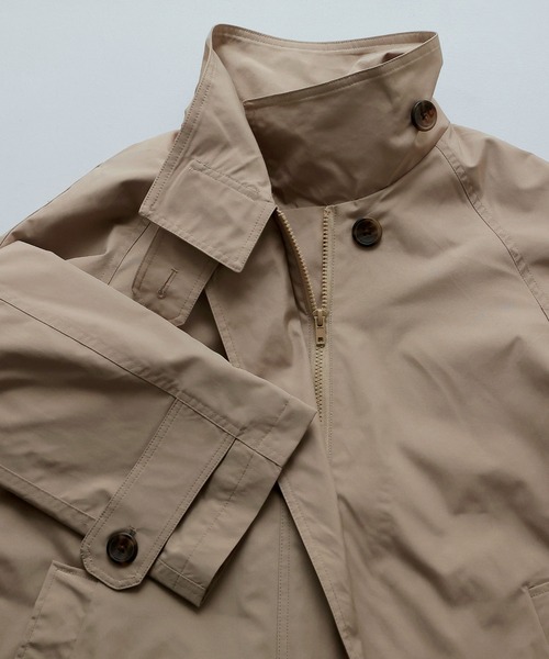 etoll.(エトル)の「2wayスタンドカラーAラインコート(トレンチコート・レディース・アイボリー/ベージュ/ブラック・M)」の11枚目の写真