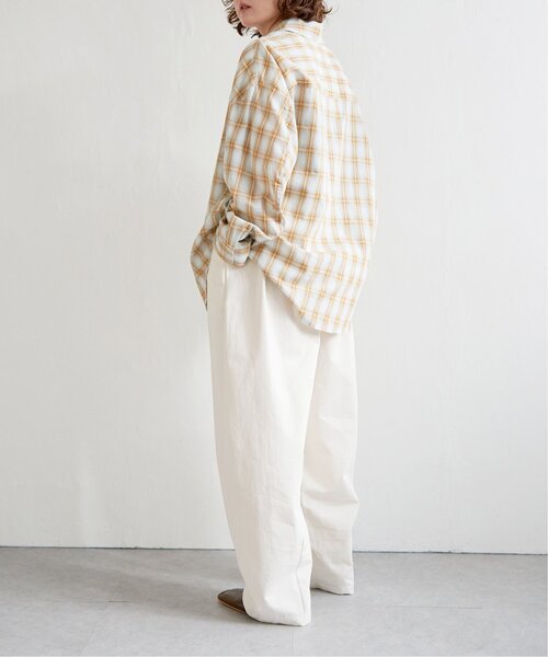 最終値下げ【美品】plantation bizenボコチェック　ブラウス セール】チェックコクーンシャツ（シャツ/ブラウス）｜notch
