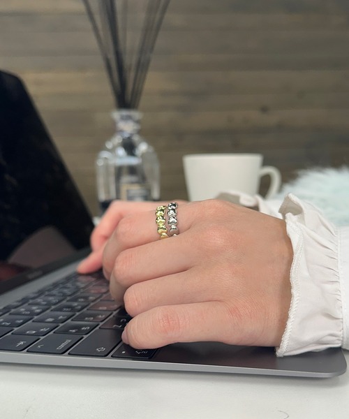 RUBY AND YOU（ルビーアンドユー）の「［select］ハートリング（リング・レディース・シルバー/ゴールド・FREE）」の5枚目の写真