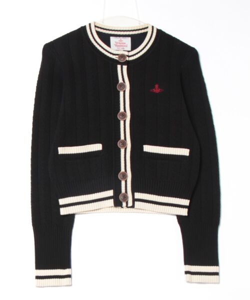 希少！ヴィヴィアンウエストウッド　ニットカーディガン、ボレロ　イタリア製 Vivienne Westwood（ヴィヴィアンウエストウッド）の「ﾍﾘﾝﾎﾞﾝｽﾃｯﾁﾆｯﾄ