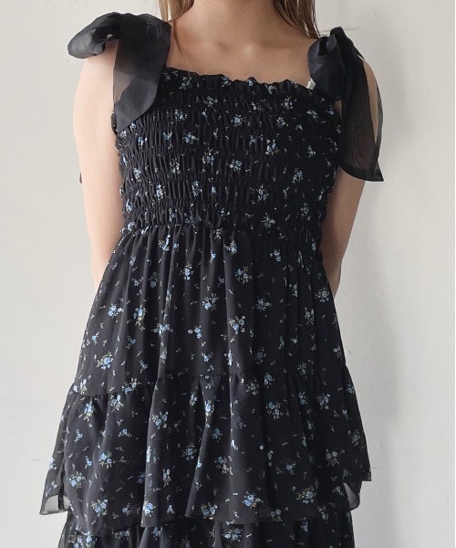 one way（ワンウェイ）の「ティアードシャーリングキャミワンピース（ワンピース・レディース・ホワイト系その他/ブラック系その他/ピンク/ブラック/イエロー系その他/ブルー系その他・FREE）」の21枚目の写真