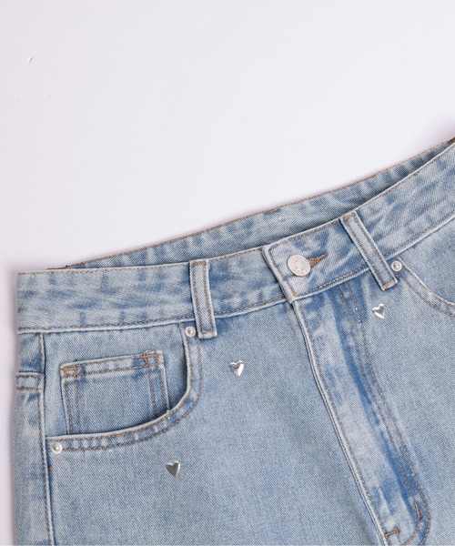 AMELY(エミリー)の「ハートモチーフ デニムパンツ(デニムパンツ・レディース・ブラック/ブルー・M/L)」の15枚目の写真
