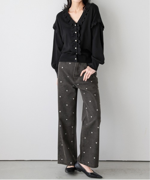 AMELY(エミリー)の「ハートモチーフ デニムパンツ(デニムパンツ・レディース・ブラック/ブルー・M/L)」の12枚目の写真