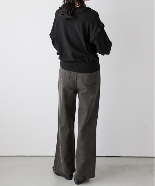 AMELY(エミリー)の「ハートモチーフ デニムパンツ(デニムパンツ・レディース・ブラック/ブルー・M/L)」の14枚目の写真