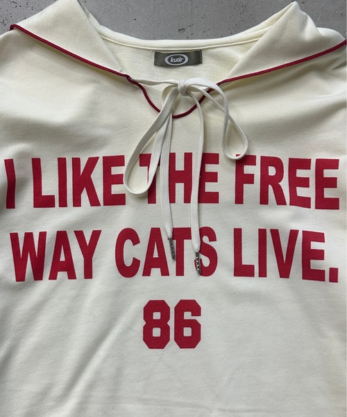 kutir（クティール）の「チェックドッキングセーラーカラースウェット/トレーナー（スウェット・レディース・アイボリー/グレー/ネイビー・FREE）」の9枚目の写真