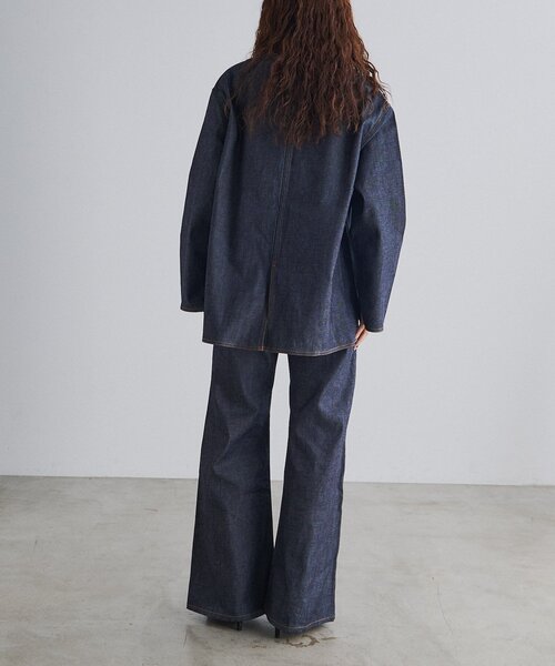 Lui's(ルイス)の「ogamo レザーライクバギーパンツ(デニムパンツ・レディース・インディゴブルー・S)」の9枚目の写真