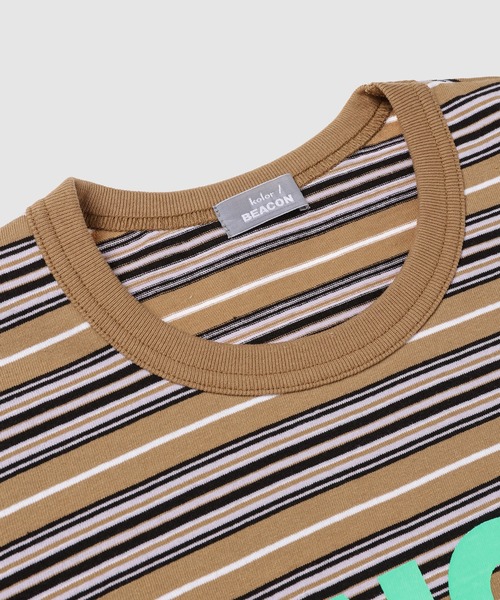 kolor BEACON（カラービーコン）の「25SBM- T04232（Tシャツ/カットソー・メンズ・ベージュ/グリーン/ブラウン/ホワイト・3/2）」の6枚目の写真