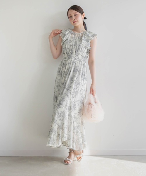 RANDA シフォンエスカルゴラインワンピース 新品未使用 タグ付き セール】シフォンエスカルゴラインワンピース（ワンピース