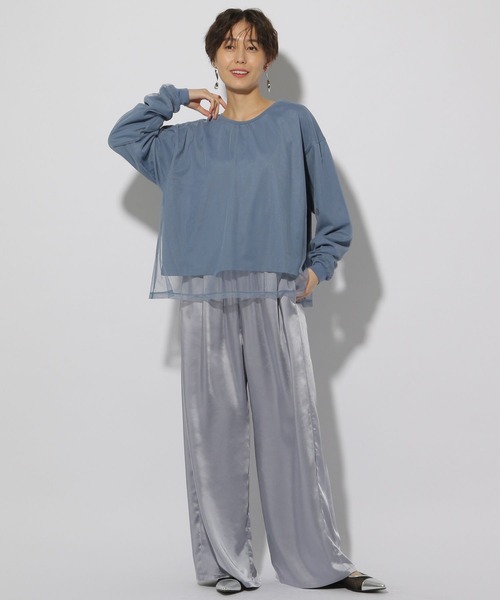 turquoise blue  S size   新品未使用品‼️ワイドパンツ アズールバイマウジー AZUL BY MOUSSY サスツキデニムワイド