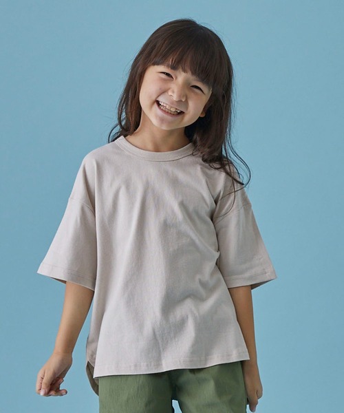 FOV(フォブ)の「フォブ PLAIN 6分袖 Tシャツ(Tシャツ/カットソー・キッズ・ホワイト/ベージュ系その他/グリーン/イエロー/ブルー/チャコールグレー/ブラック・S/XL/M/L)」の4枚目の写真