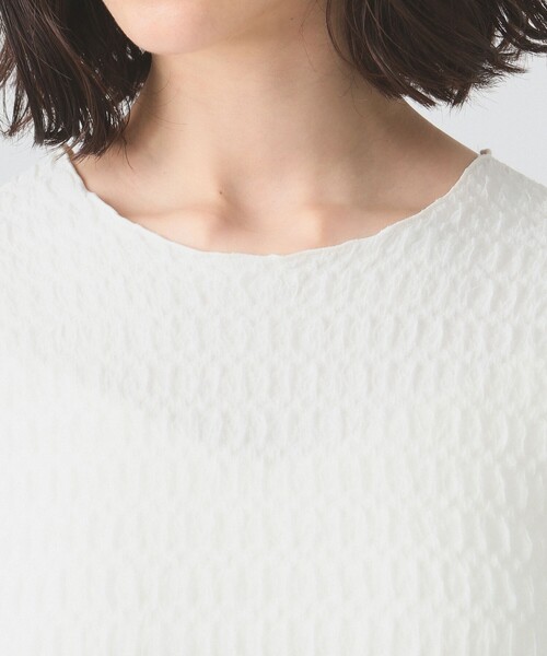 Ray BEAMS（レイビームス）の「シュリンク ストレッチTシャツ（Tシャツ/カットソー・レディース・ブラック/オフホワイト/レッド・ONE SIZE）」の18枚目の写真