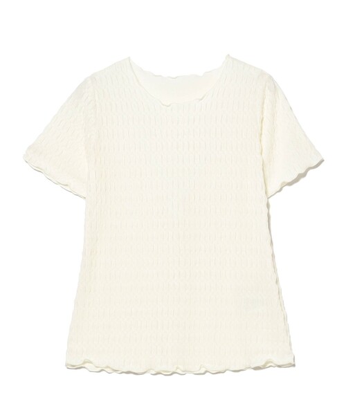 Ray BEAMS（レイビームス）の「シュリンク ストレッチTシャツ（Tシャツ/カットソー・レディース・ブラック/オフホワイト/レッド・ONE SIZE）」の21枚目の写真